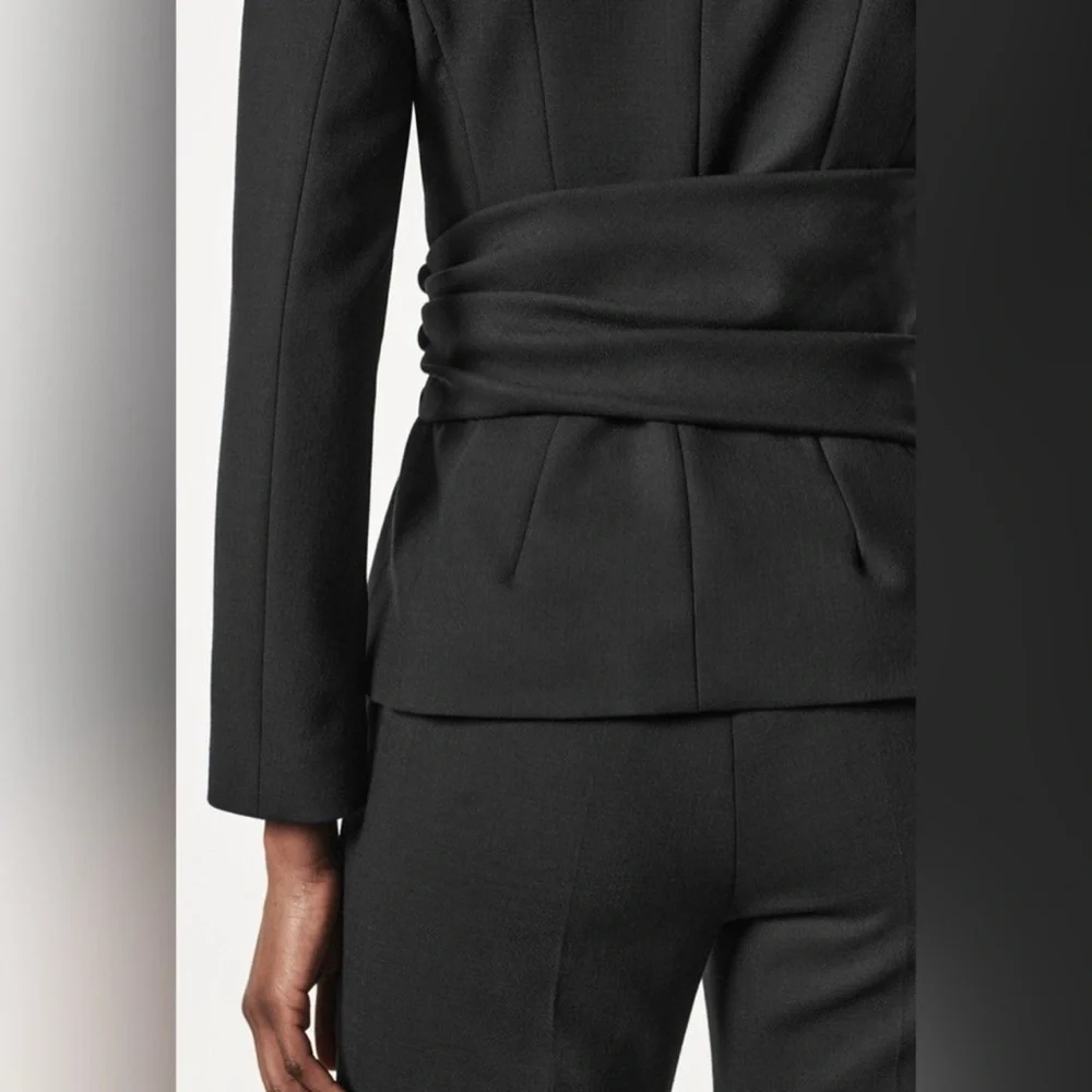 The Fold Black Collingham Jacket wool‎ blend size 10 NWT